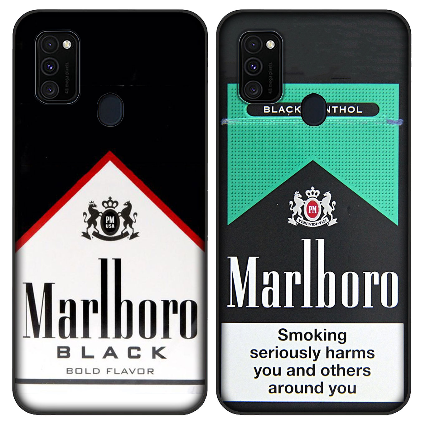 Ốp điện thoại silicon in hình logo marlboro cho Samsung Galaxy A9 A8 A7 A6 Plus J8 2018 + A21S A70 M20 A6+ A8+ 6Plus