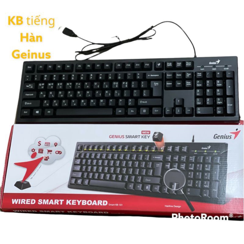 Bàn Phím Máy Tính Tiếng Hàn Genus KB- 101 Kết Nối Cổng Usb
