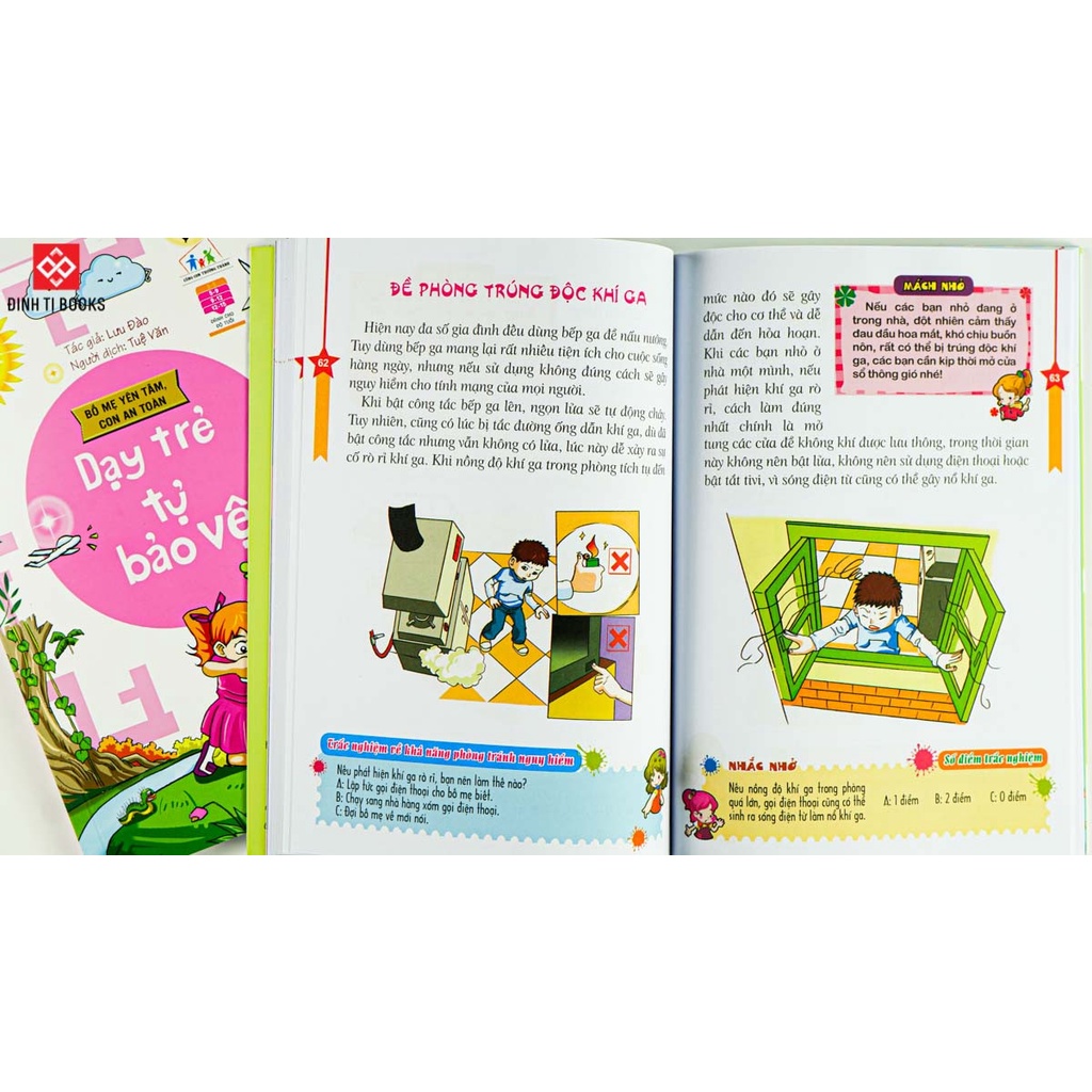 Sách Combo 2 cuốn Bố mẹ yên tâm con an toàn Dạy trẻ tự bảo vệ Đinh Tị