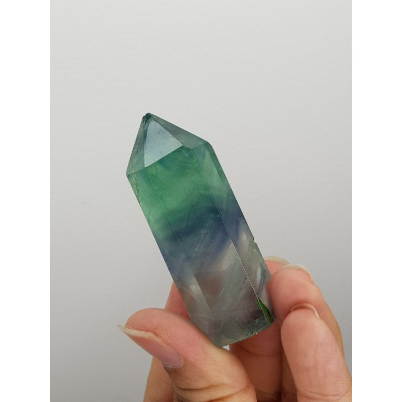 Trụ đá thanh tẩy Fluorite đa sắc nhiều màu hàng chất đẹp, dùng trong Tarot, reiki, thiền định, phong thủy