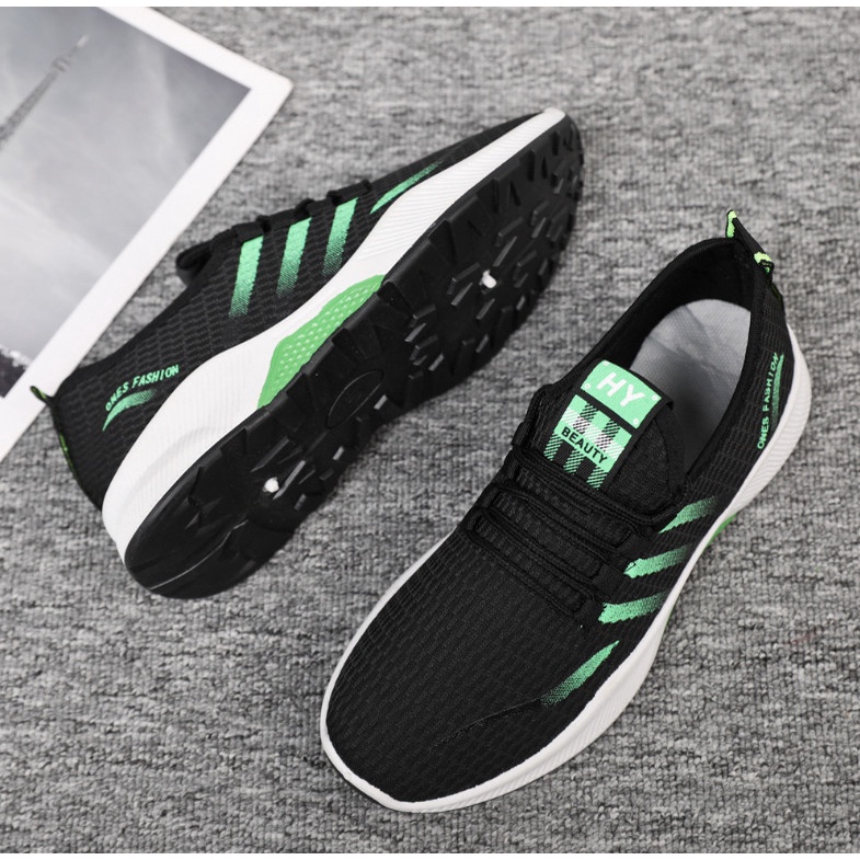 (Có 2 Màu) Giày thể thao sneaker nam Ones Fashion 3 vạch sườn thoáng khí