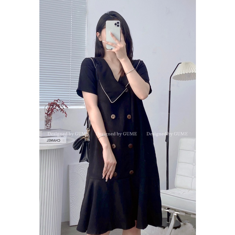 Váy Bầu mùa hè bigsize 40-100kg Gume Đầm Bầu Công Sở Dáng Suông Đuôi Cá Cổ Tim Mềm Mịn, vải sạn lụa siêu mát MB92