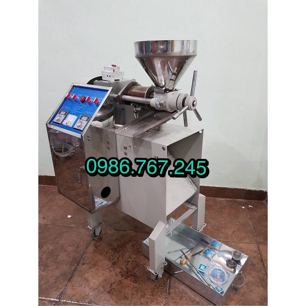 Máy ép dầu lạc kinh doanh công suất 15kg/h, máy ép dầu 6yl30