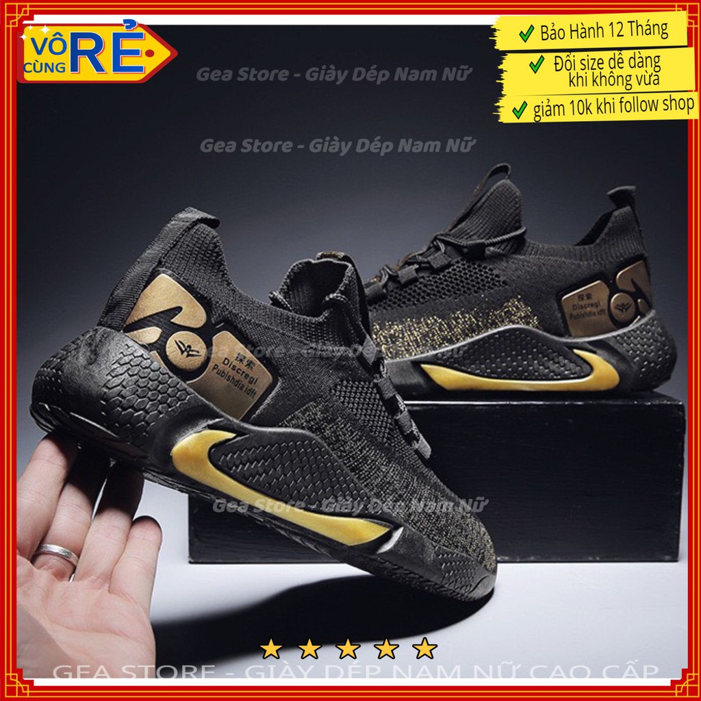 Giày thể thao nam móc xám, vàng Tahugon siêu êm - Giày sneaker nam kiểu dáng sport, tập gym cao cấp  - Mã THGTT04