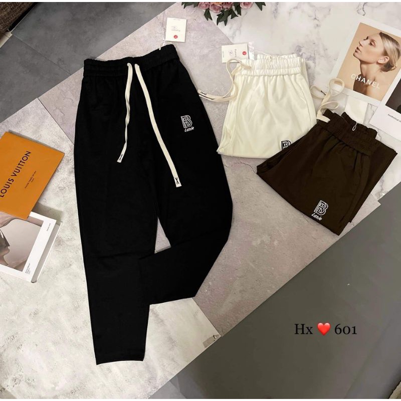 Quần baggy chun chữ B hàng QC