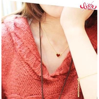Dây Chuyền Mặt Hình Trái Tim / Cỏ Ba Lá Xinh Xắn Cho Nữ