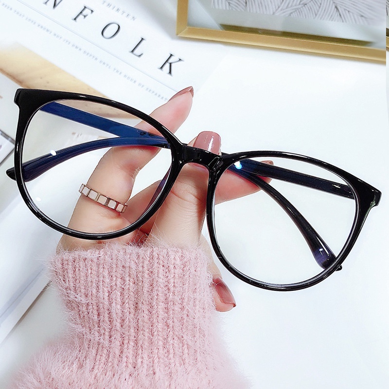 Kính cận thị gọng lớn mới kính cận chống ánh sáng xanh phiên bản Hàn Quốc xu hướng phong cách độ cận thị