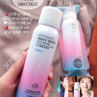 Xịt Chống Nắng Trắng Da  MayCreate 150ml