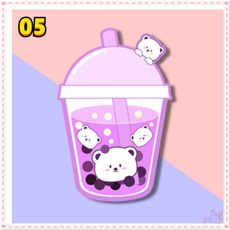 ✪ Ghim Cài Áo Acrylic Hình Trà Sữa Động Vật Ngọc Trai Dễ Thương ✪ 1 Huy Hiệu Cài Áo Acrylic Hình Mèo/Gấu/Thỏ Dễ Thương