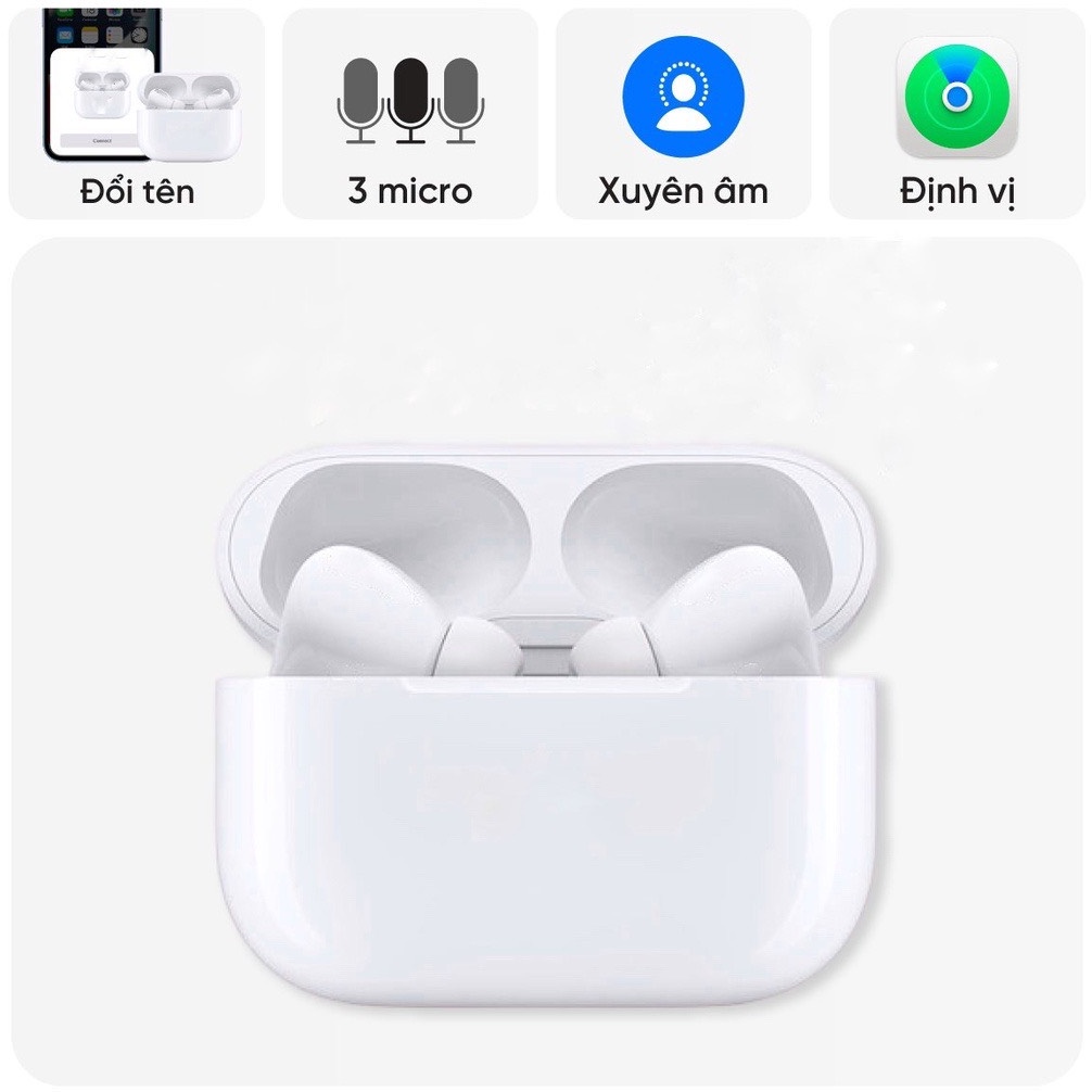 Tai Nghe Bluetooth PRO- Không Dây Bản Cao Cấp Định Vị, Đổi Tên,Cảm Ứng Dùng Cho Tất Cả Các Máy Điện Thoại