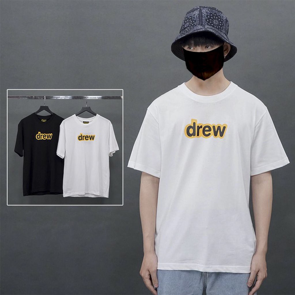 Áo Thun In Lụa DREW BIG SIZE  Tay Lỡ Nam Nữ 💥FREESHIP💥 Form Rộng - Dáng Unisex