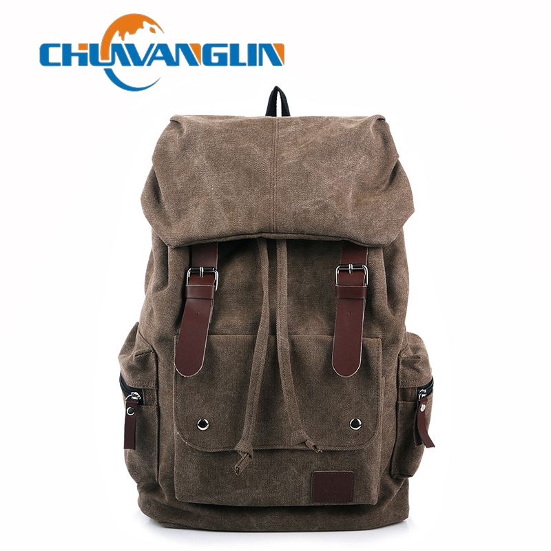 Ba Lô CHUWANGLIN Zd828 Bằng Vải Canvas Phong Cách Quân Đội Cá Tính Cho Unisex