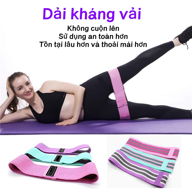 Dây Kháng Lực Mini, Dây cao su kháng lực Aolikes tập chân mông, Dây Đàn Hồi Tập Gym, Tập Mông, Band Có Khoá Điều Chỉnh