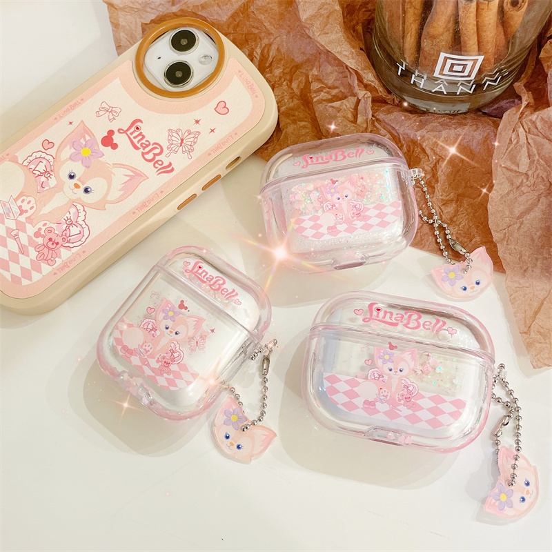 Ốp Hộp Đựng Tai Nghe Nhét Tai Bluetooth Kim Tuyến Nước Cho AirPods Pro AirPods 1/2 AirPods Pro 3 Lingna Belle