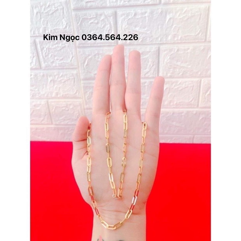 Dây chuyền và lắc tay mắt xích mạ vàng cao cấp