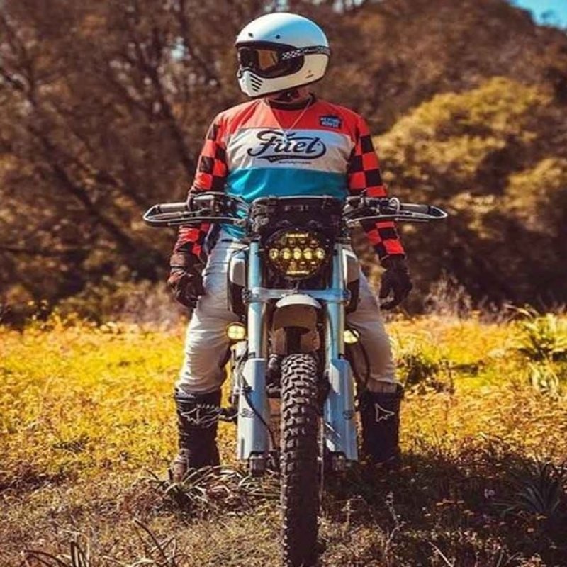 Áo thun Jersey lưới dài tay Cào Cào/Motocross phong cách Retro cổ điển
