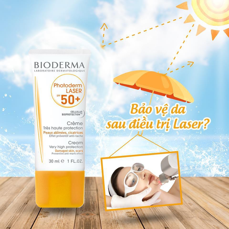 ❤️Bioderma❤️ Kem Chống Nắng Cho Da Trước và Sau Sử Dụng Laser Bioderma Photoderm Laser SPF 50+  - Skinfa.