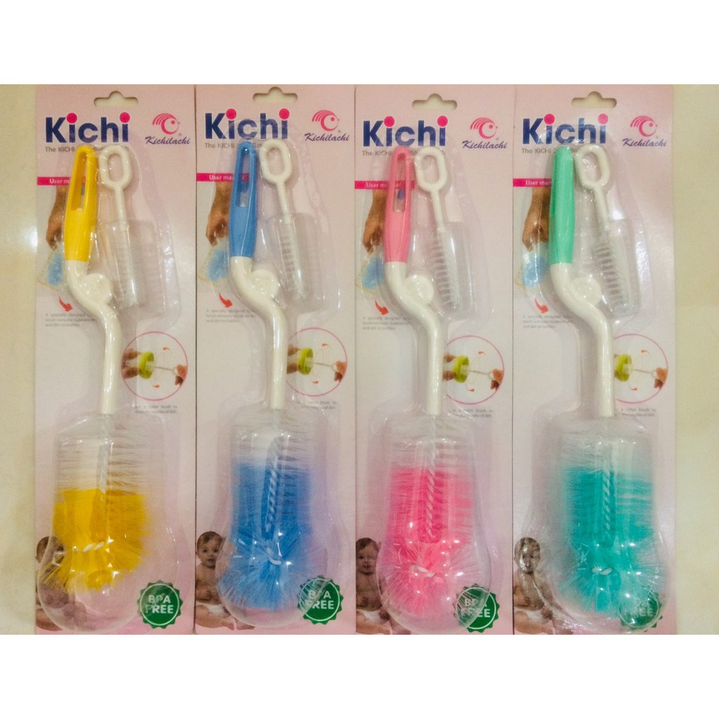 Set Cọ Súc Rửa Bình Sữa,núm vú Kichilachi dạng cước cao cấp- Shop Mẹ Khoai