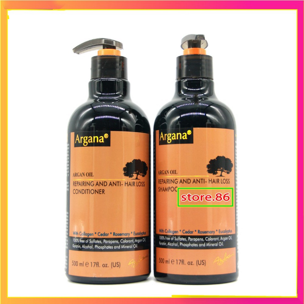 Hàng Chuẩn Công Ty Cặp Dầu Gội Dầu Xả Phục Hồi Và Ngăn Ngừa Rụng Tóc Argana 500ml | BigBuy360 - bigbuy360.vn