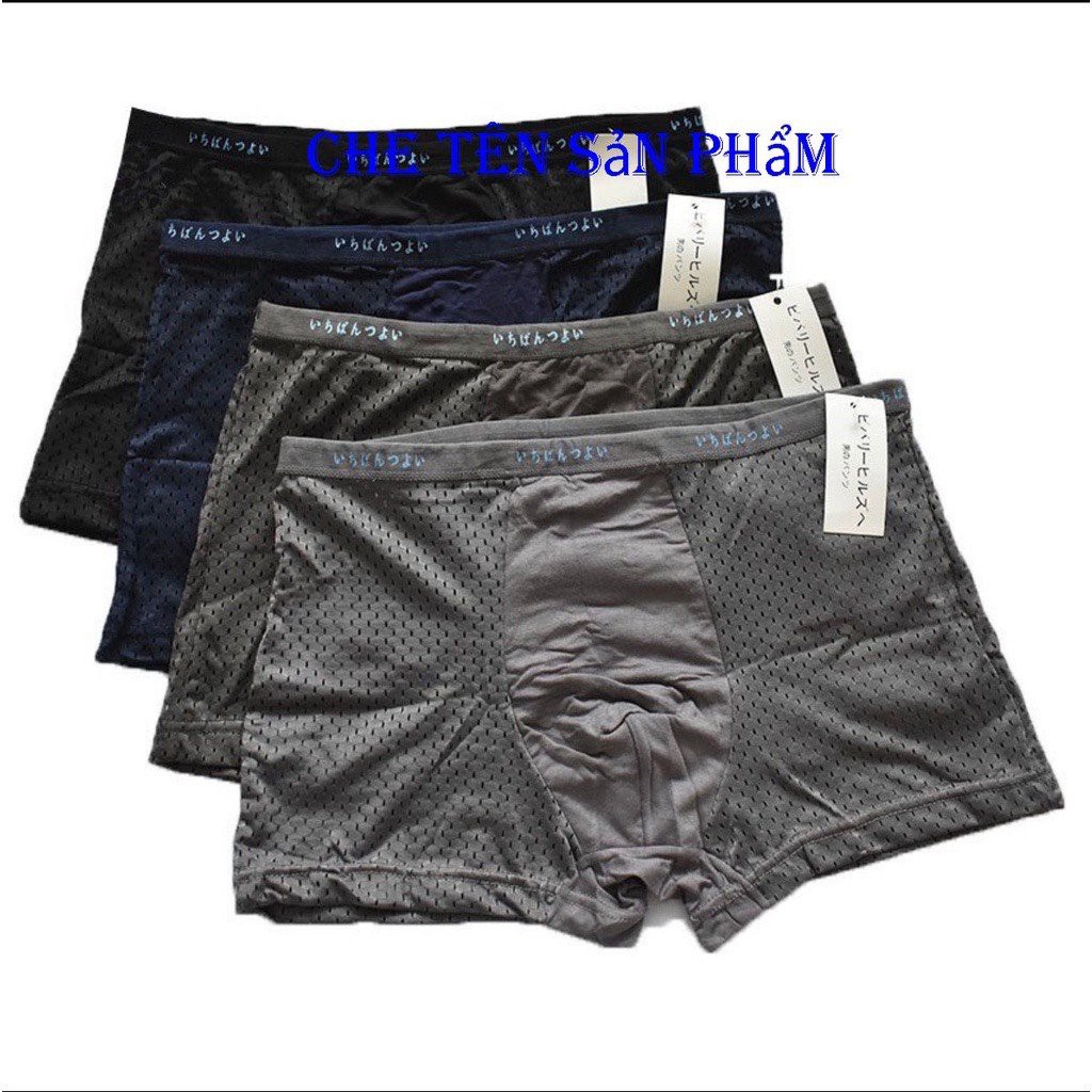 &lt;Cực Xịn&gt; Quần Sịp Đùi Boxer Nam Thông Hơi Xuất Nhật Vải Thun Lạnh Cao Cấp Co Giãn 4 Chiều