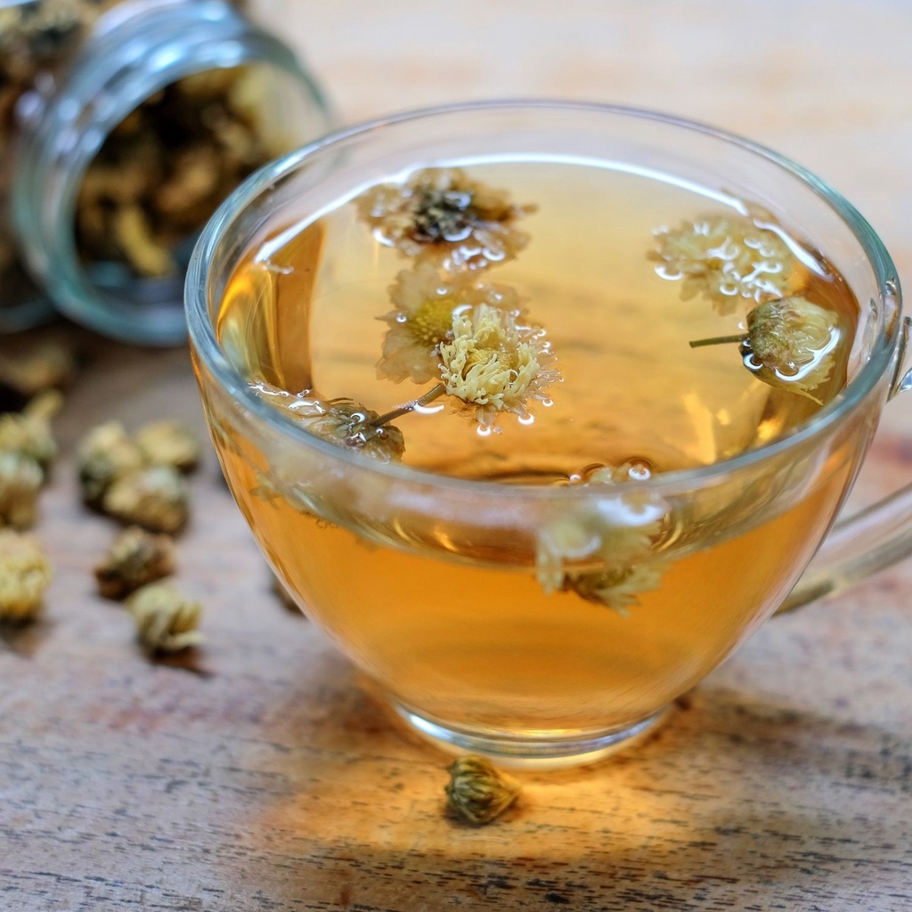 Trà nụ hoa cúc sấy khô 50g ngon sạch Vietpurity, trà hoa thảo mộc organic giúp an thần, tăng cường sức đề kháng