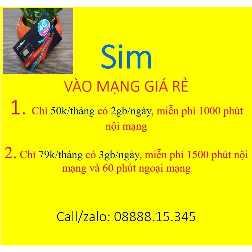 Sim học sinh giá rẻ ưu đãi, sim vào mạng 4g siêu ưu đãi ship nhanh