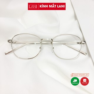  Gọng kính cận nam nữ dáng bầu chữ nhật kim loại chắc chắn LANI 3120 - Lắp mắt cận có độ theo yêu cầu 