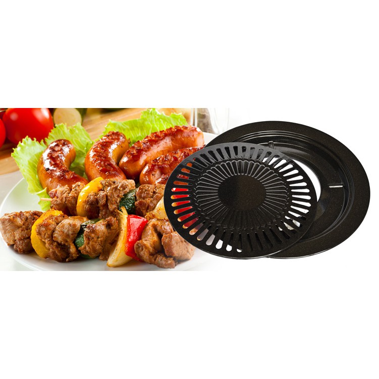 Vỉ nướng men 2 mảnh Raiden dùng cho bếp ga, bếp cồn, bếp điện hồng ngoại