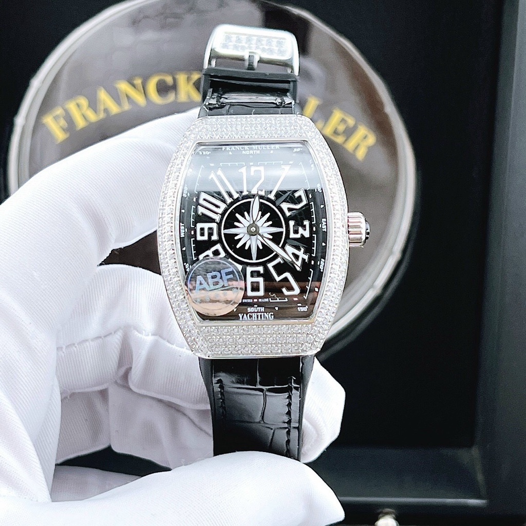 Đồng hồ nữ Franck Muller YachTing V32 ABF 32mm máy Swissquartz thụy sĩ, hàng chuẩn loại 1, full đá cao cấp