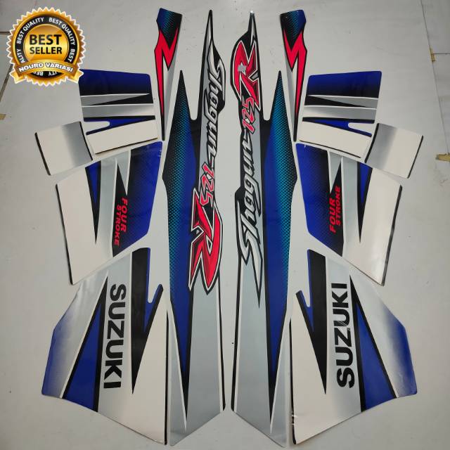 Miếng Dán Trang Trí Thân Xe Suzuki Shogun 125 R 2005 2006 Màu Xanh Đen