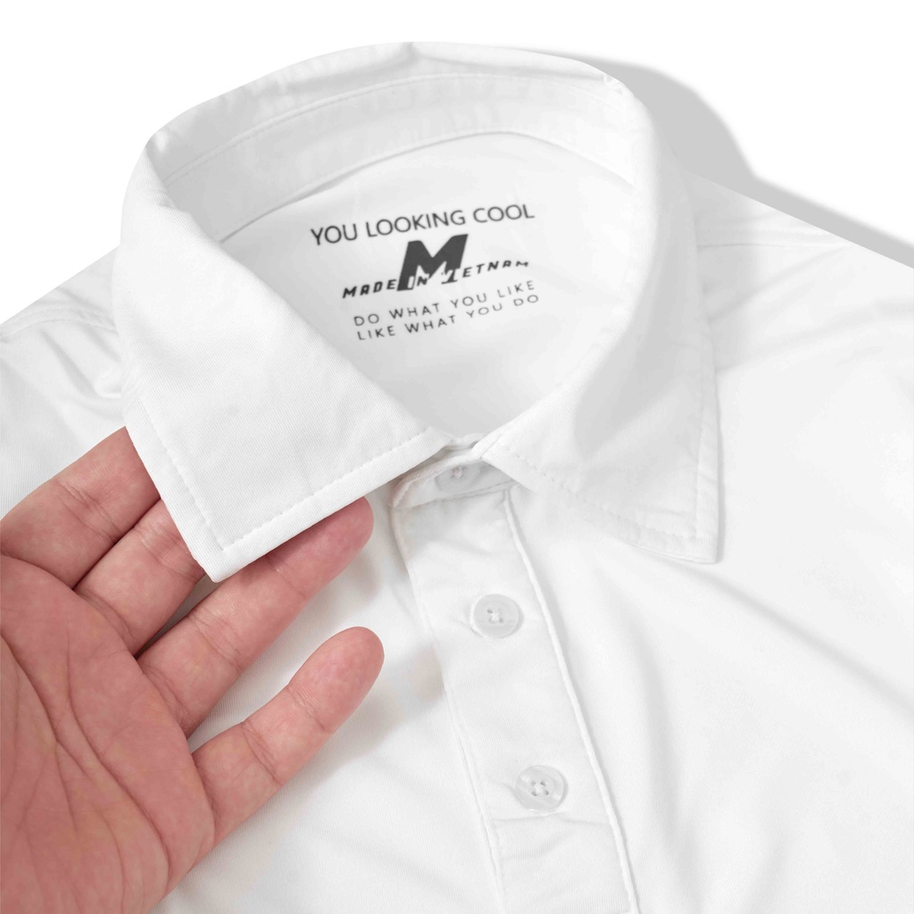 Áo thun polo DONMAN có cổ trơn chất coolmax với 6 màu Basic, co giãn thấm hút tốt - AT07