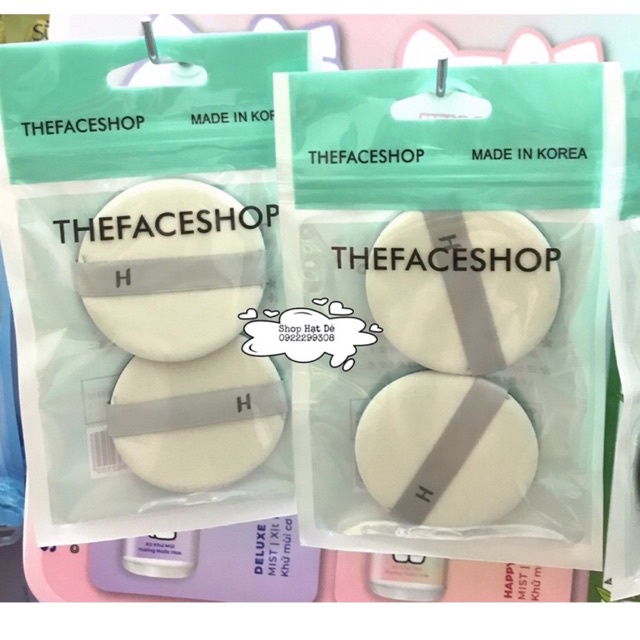 SET 2 MÚT ĐÁNH PHẤN NƯỚC THE - FACE-SHOP MAKE-UP PUFF