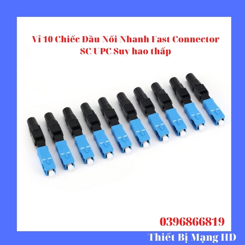 Vỉ 10 Chiếc Đầu Nối Nhanh Fast Connector SC/UPC suy hao cực thấp