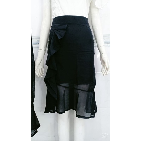 Chân váy voan đuôi cá phối bèo