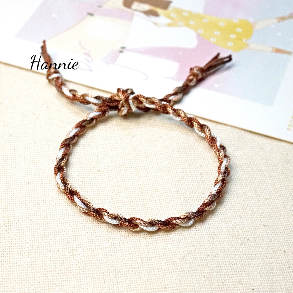 Vòng chỉ tình bạn màu nâu - Vòng đeo nam nữ chống thấm nước waterproof - Friendship Bracelet handmade
