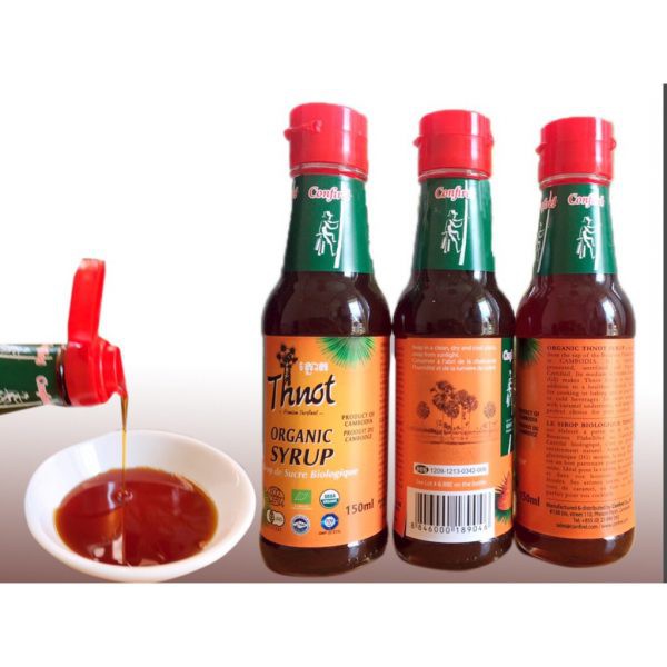 Đường mật Thốt nốt hữu cơ 150ml @Hàng-Campuchia CONFIREL Organic-Syrup-Thnot-USDA-JAS-EU-by-Authentic-Khmer-Product