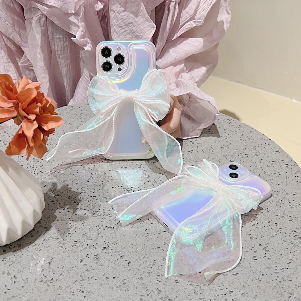 Ốp Điện Thoại Tpu Dẻo Màu Laser Họa Tiết Bươm Bướm Kèm Giá Đỡ Cho iPhone 13 12 11Pro XS Max XR