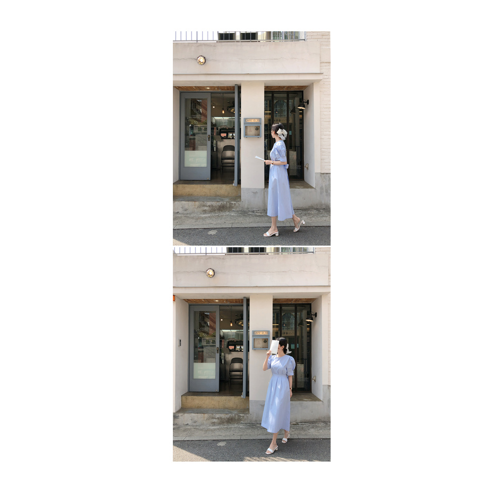 Đầm Dáng Dài Tay Ngắn Kiểu Dáng Đơn Giản Quyến Rũ Thời Trang Nữ