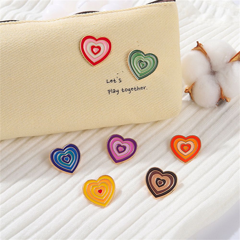 Ghim cài áo hình trái tim màu gradient MIHAN1