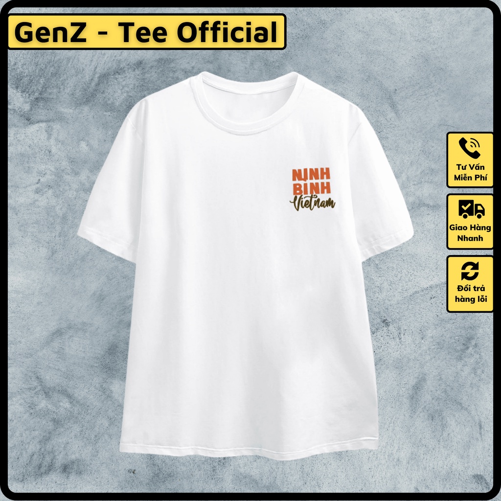 Áo Thun Local Brand Tỉnh Ninh Bình, Áo 63 Tỉnh Thành Nam Nữ Form Rộng Unisex Genz Cá Tính