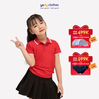 Áo phông polo kid YODY cho bé vải khô thoáng mềm mại hút mồ hôi KID3072