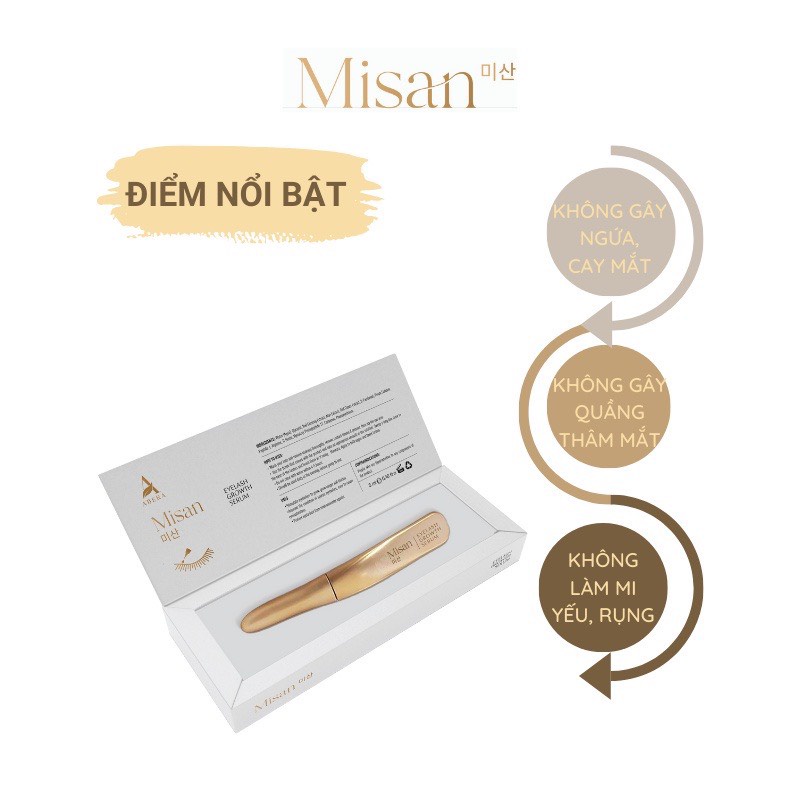 Serum Dưỡng Mi MISAN Cao Cấp Kích Thích Mi Dài Nhanh Chống Ngăn Rụng Mi Hàng Chính Hãng Mua 3 Tặng 2 Gel Dưỡng da tay