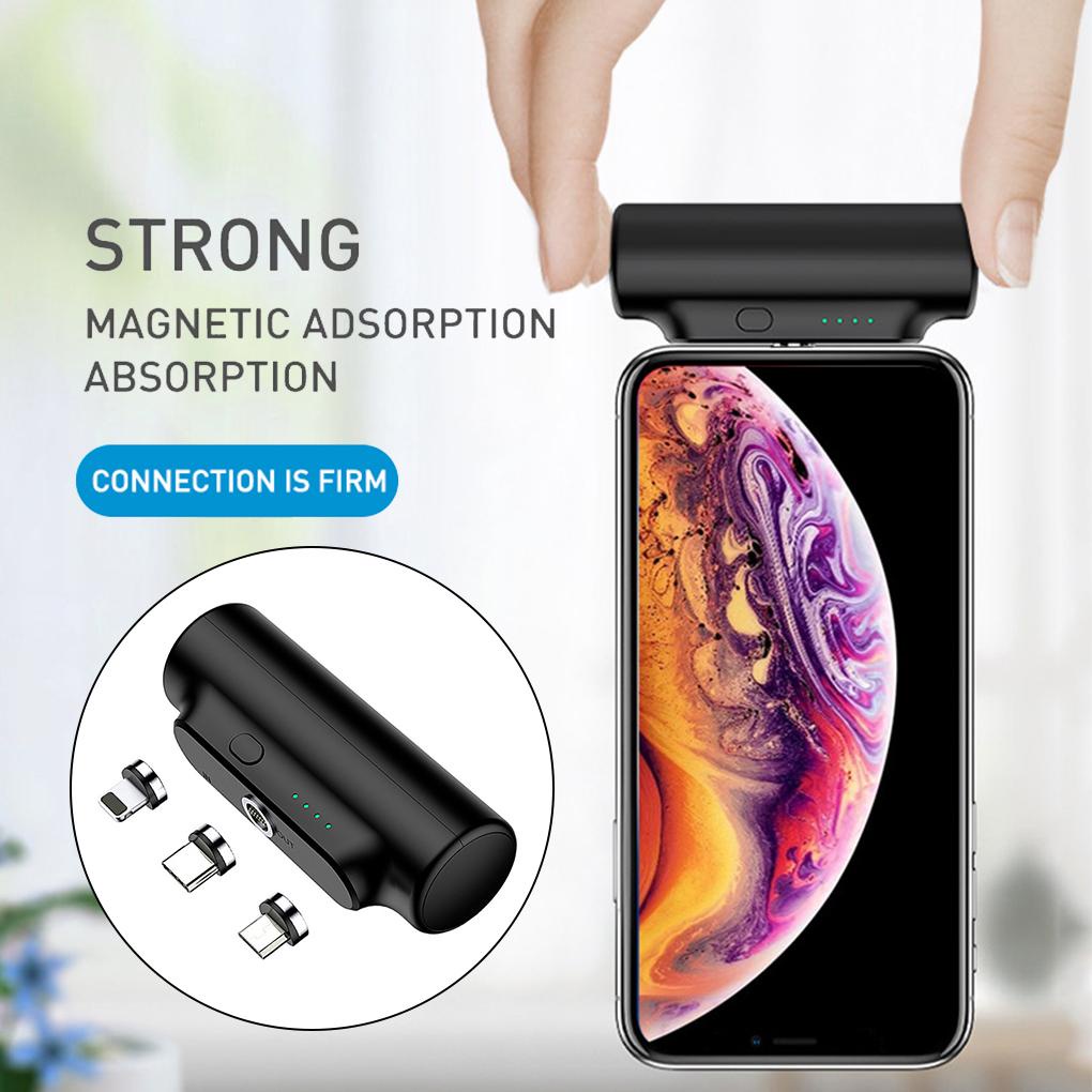 Pin Sạc Dự Phòng Mini 3 Trong 1 Dung Lượng Lớn 3000mAh Có Thể Tháo Rời Tiện Dụng