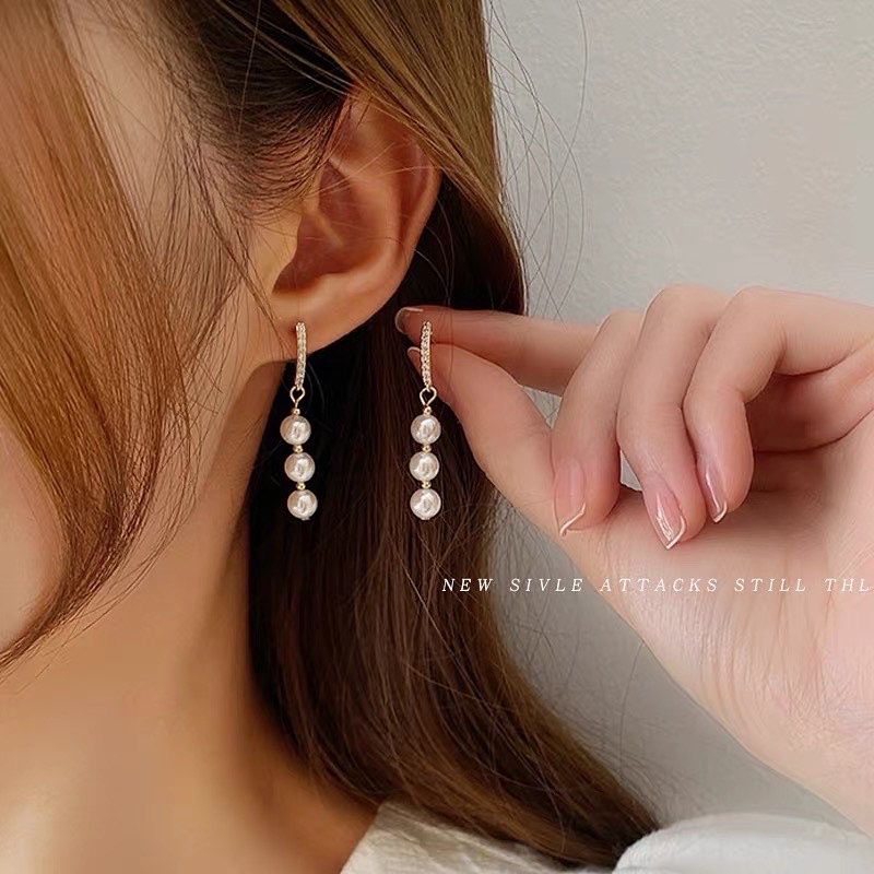 Nhiều mẫu-Bông tai ngọc trai nhân tạo cô dâu dự tiệc