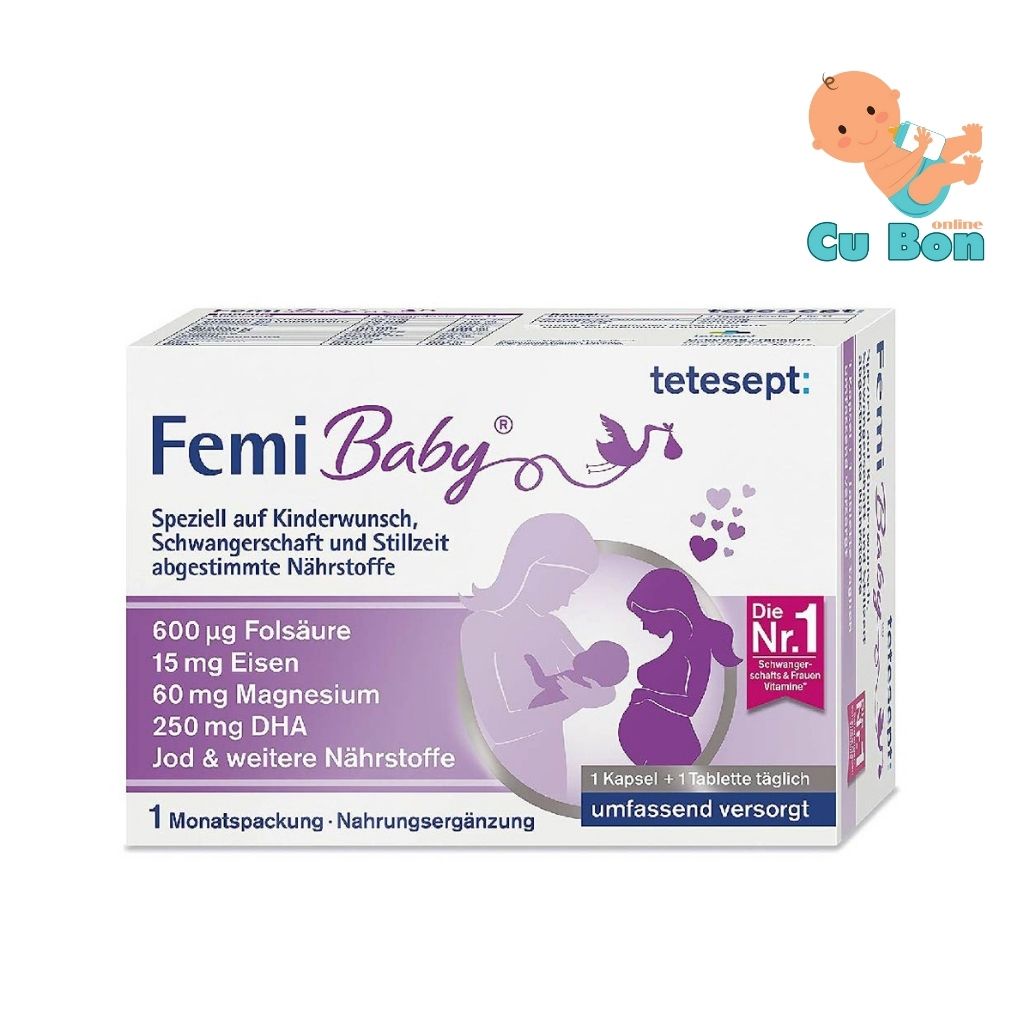 Vitamin tổng hợp cho bà bầu Tetesept Femi Baby của Đức 60 viên