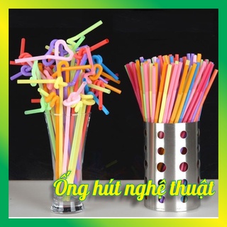 [Thùng 50 bịch] Ống hút  xoắn nghệ thuật
