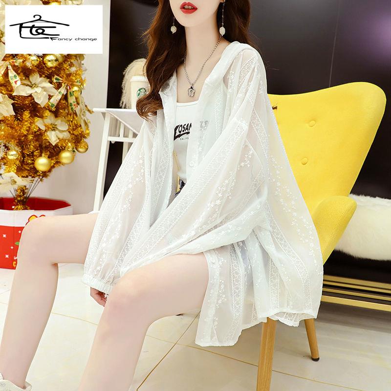 Áo Khoác Cardigan Mỏng Chống Nắng Dáng Rộng Thoải Mái Thời Trang Mùa Hè