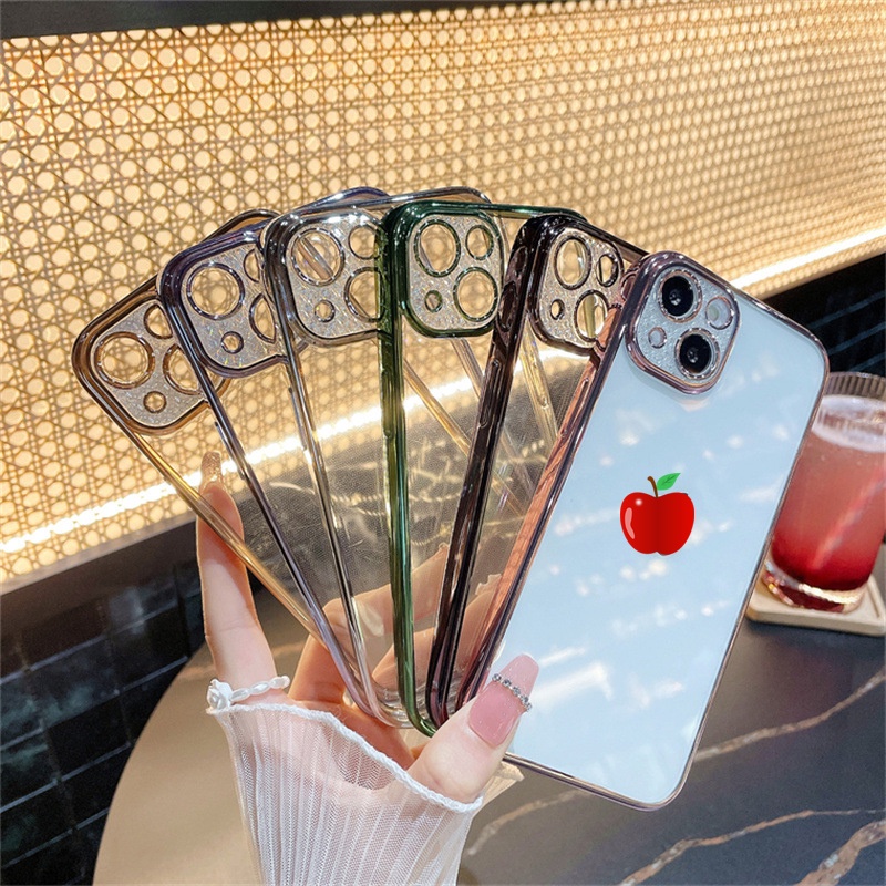 Ốp dẻo viền si Camera vân kim cương cao cấp iP 7 8 X XR 11 12 13 Pro Max [1/2]