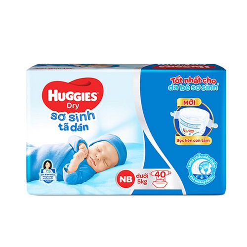 Tã dán sơ sinh Huggies Newborn NB 40 (40 miếng)