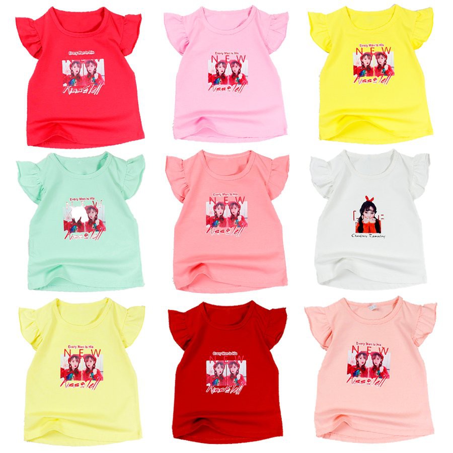 Áo thun bé gái Size Nhỏ (1-4) cổ tròn cho bé 6 tháng đến 3 tuổi, từ 8 kg đến 14 kg chất shop đẹp 05636-05628